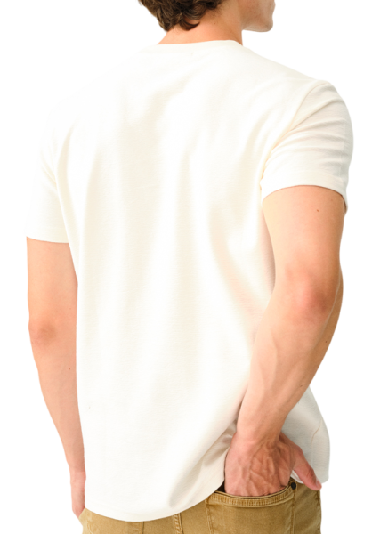 Футболка хлопковая мужская / Молочный / 46