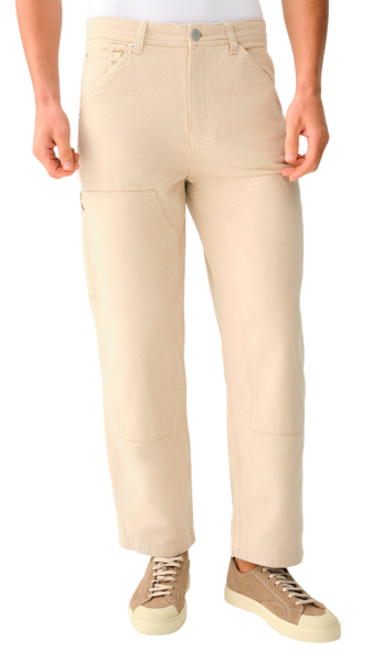 Брюки свободного кроя мужские / Бежевый / 46