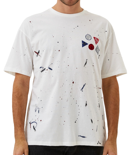 Футболка с принтом мужская / Белый / 46