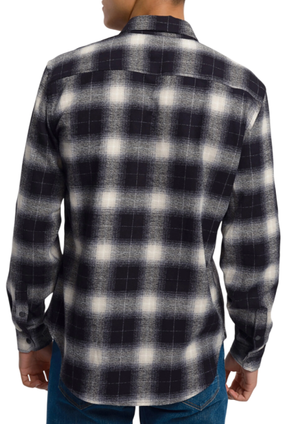 Рубашка в клетку мужская / Черный / 46