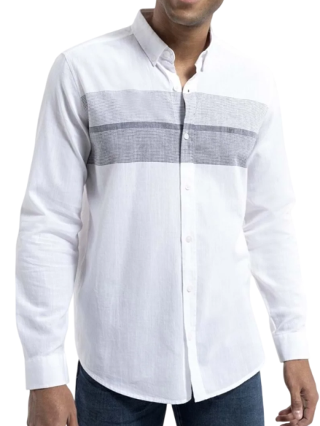 Рубашка прямого кроя мужская / Белый / 52