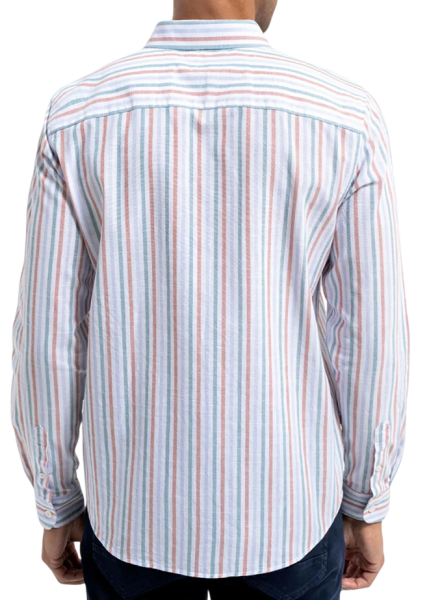 Рубашка в полоску мужская / Белый / 50