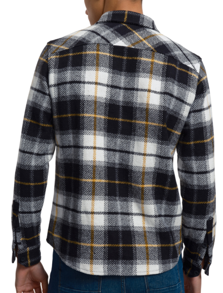 Рубашка в клетку мужская / Черный / 54