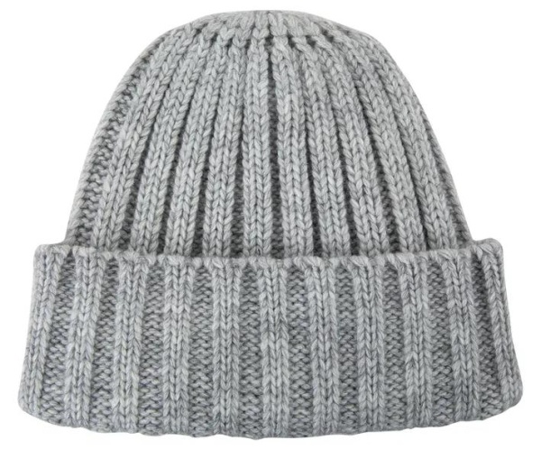 Шапка с шерстью мужская / Светло-серый / 58
