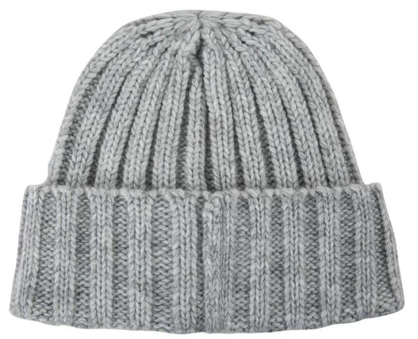 Шапка с шерстью мужская / Светло-серый / 58