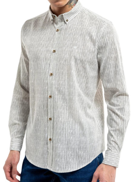 Рубашка прямого кроя мужская / Хаки / 46