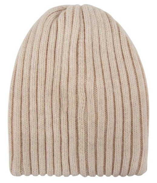 Шапка с шерстью женская / Бежевый / 56