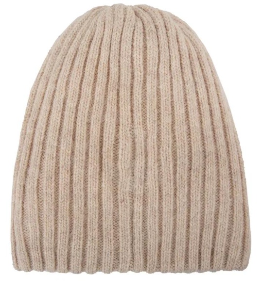 Шапка с шерстью женская / Бежевый / 56