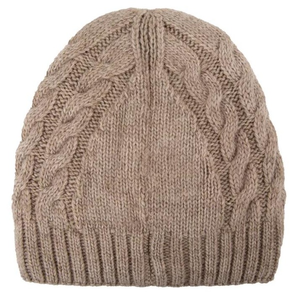 Шапка с шерстью женская / Бежевый / 56