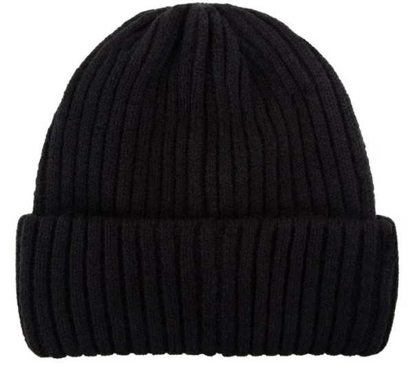 Шапка с шерстью мужская / Черный / 58