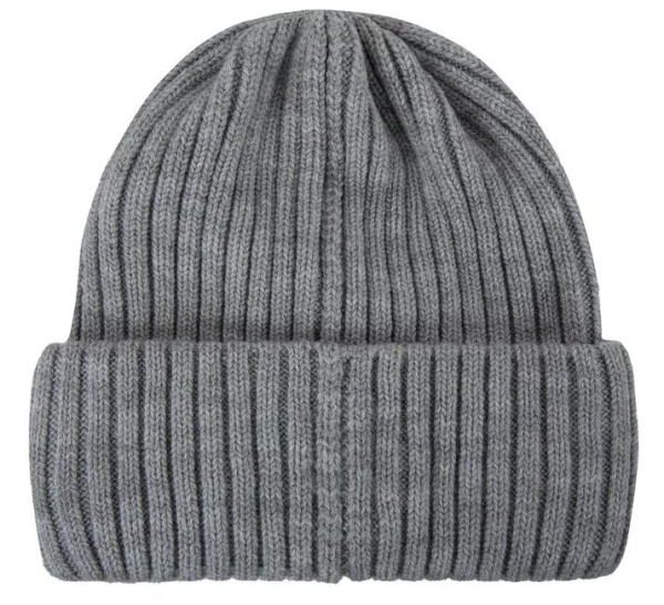 Шапка с шерстью мужская / Светло-серый / 58