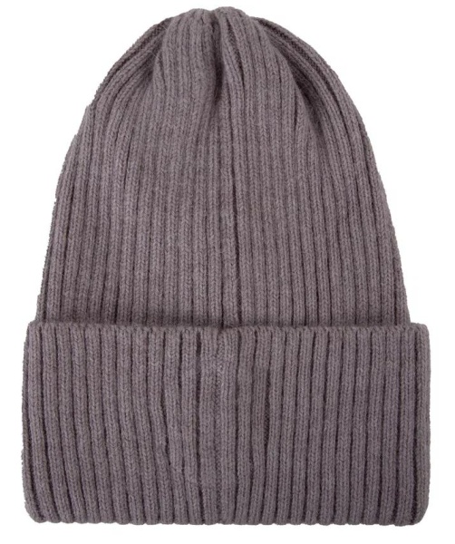 Шапка с шерстью женская / Сиреневый / 56