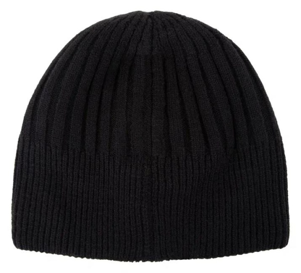 Шапка с шерстью мужская / Черный / 58