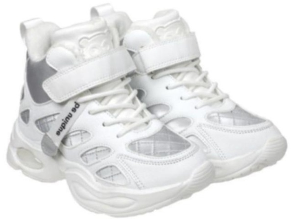 Кроссовки высокие для девочки / Белый / 32