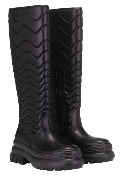 Сапоги с принтом женские / Черный / 35