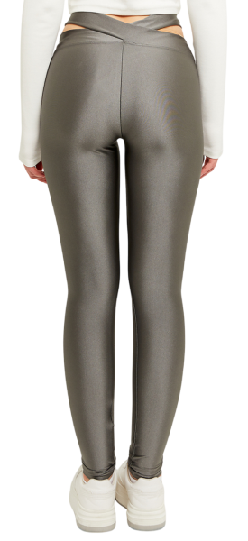 Леггинсы с вырезом женские / Серый / 42