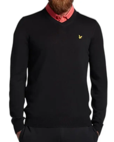 Пуловер с логотипом мужской / Черный / 46