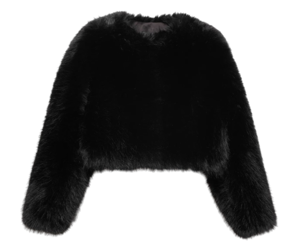 Куртка укороченная женская / Черный / 48