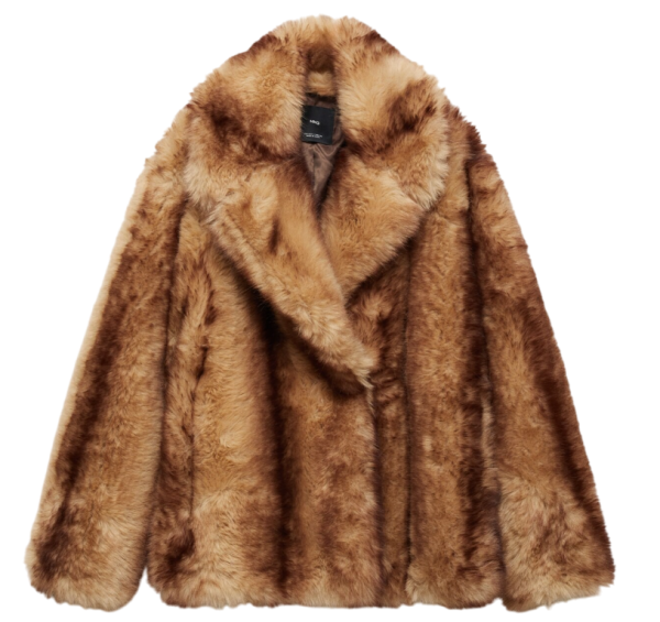 Шуба оверсайз женская / Коричневый / 44