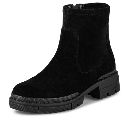 Ботинки из кожи женские / Черный / 37