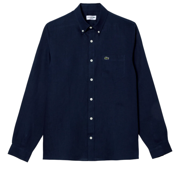 Рубашка льняная мужская / Тёмно-синий / 48