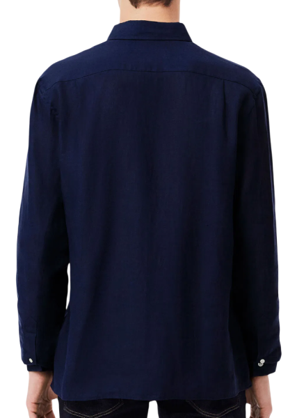 Рубашка льняная мужская / Тёмно-синий / 48