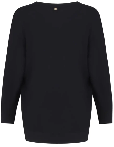 Пуловер шерстяной женский / Черный / 48