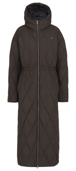 Пальто пуховое женское / Коричневый / 44