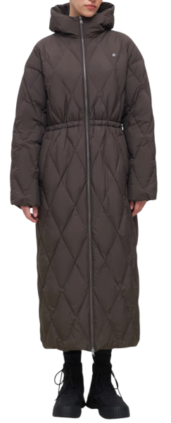 Пальто пуховое женское / Коричневый / 44