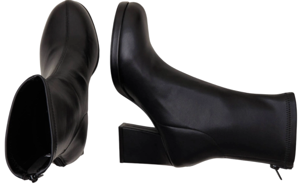 Ботильоны из экокожи женские / Черный / 40