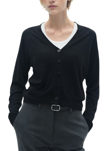 Кардиган трикотажный женский / Черный / 44