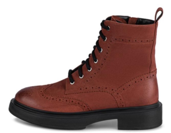 Ботинки из кожи женские / Коричневый / 37