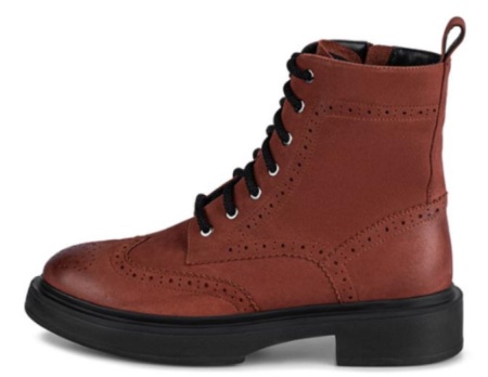 Ботинки из кожи женские / Коричневый / 37