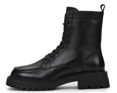 Ботинки из кожи женские / Черный / 37