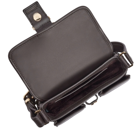 Сумка на плечо Colby кожаная  / Темно-коричневый / S