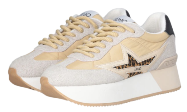 Кроссовки на платформе женские / Золотой / 35