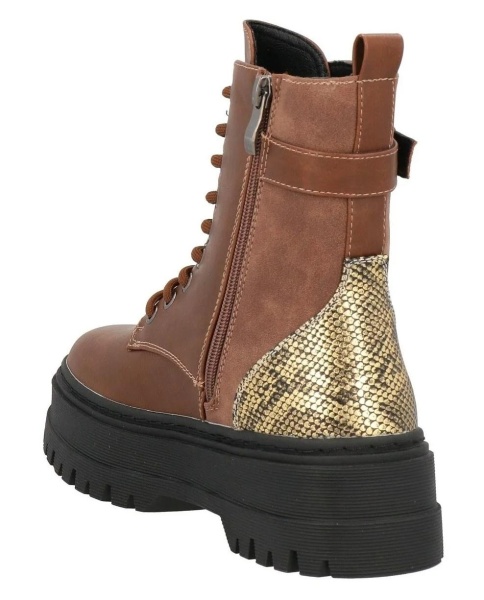 Ботинки кожаные женские / Коричневый / 41