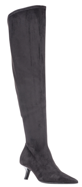 Сапоги на каблуке женские / Черный / 36