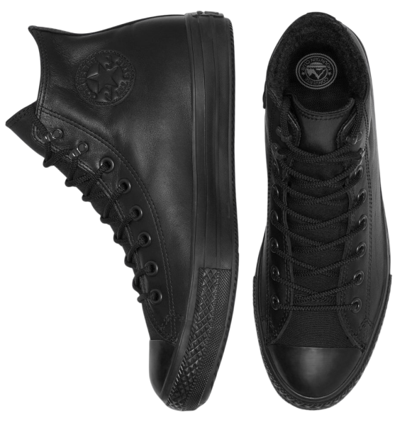 Кеды из кожи женские / Черный / 37.5