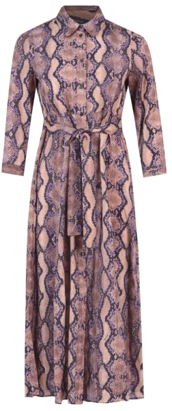 Платье-рубашка из вискозы женское / Коричневый / 42