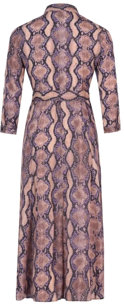 Платье-рубашка из вискозы женское / Коричневый / 42