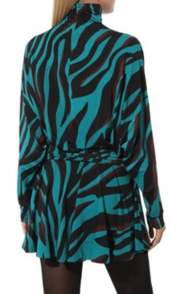 Платье-мини с длинным рукавом женское / Зеленый / 42