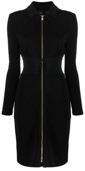 Платье на молнии женское / Черный / 38