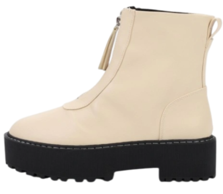 Ботинки из экокожи женские / Бежевый / 39