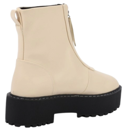 Ботинки из экокожи женские / Бежевый / 39