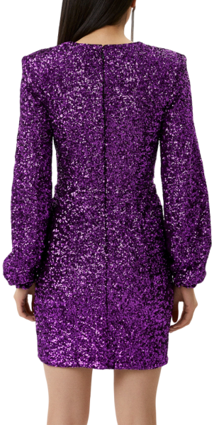 Платье с пайетками женское / Фиолетовый / 44