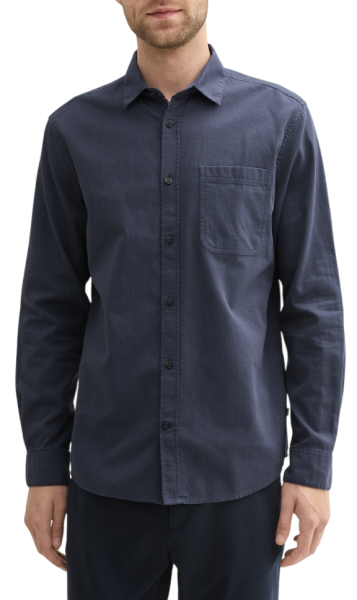 Рубашка с длинным рукавом мужская / Синий / 50