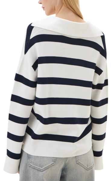 Джемпер в полоску женский / Синий / 48