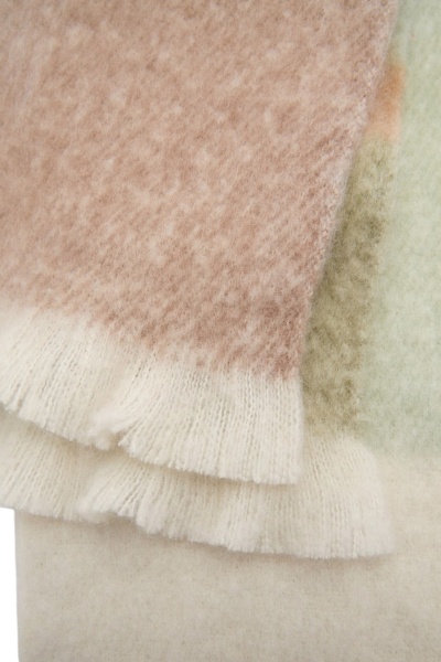 Шарф с шерстью женский / Зеленый / ONE SIZE