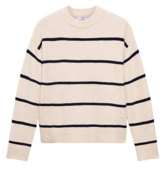 Джемпер в полоску женский / Бежевый / 46